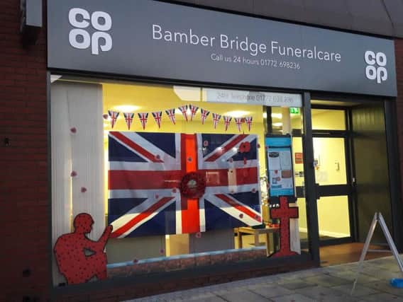 Co-op Bamber Bridge Funeral Care is hosting an open event ahead of Remembrance Day in memory of the town's war heroes.
