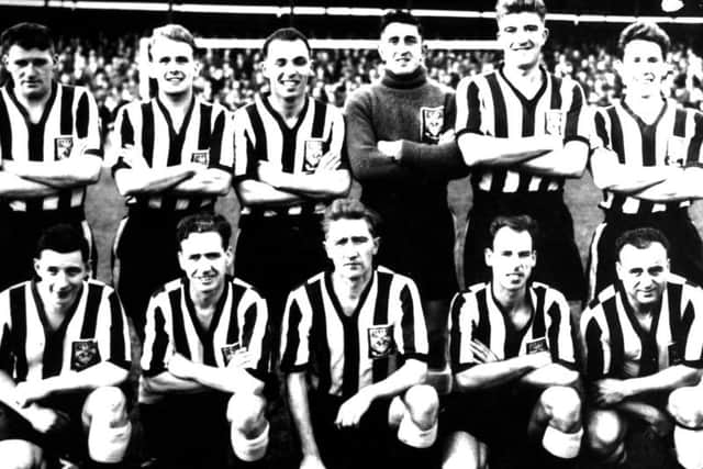 Chorley FC in 1957. Eric Spencer is second right