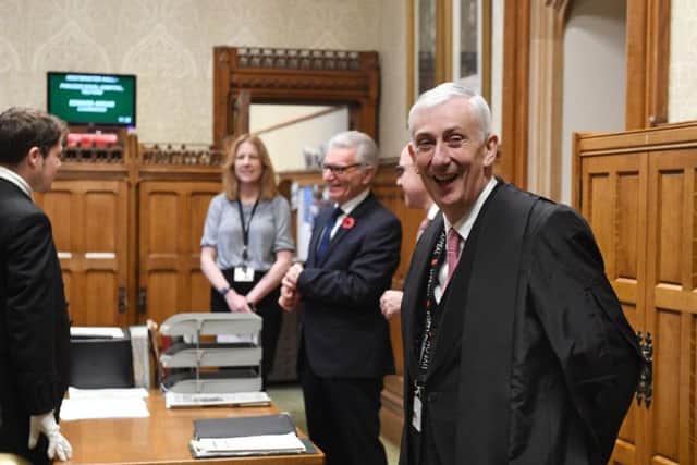New Speaker of the House of Commons, Sir Lindsay Hoyle and his team, as they prepare for his first Speaker's Procession.