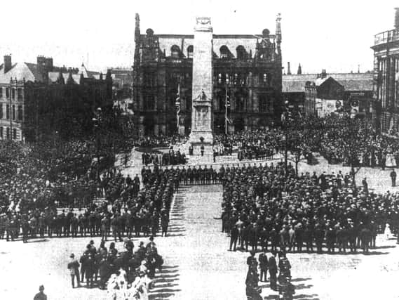 Unveiling ceremony for Preston War Memorial on June 13, 1926 performed by Earl Jellicoe