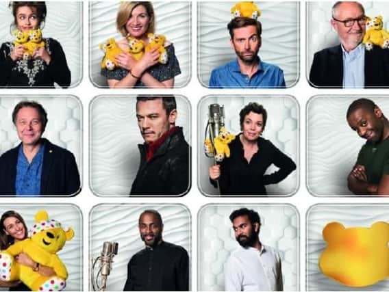 Stars who were singing on an album of covers in aid of BBC Children In Need