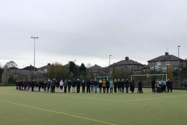 A minute's silence was held in memory of Katy Blezard