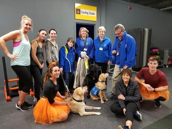 The Active Nation team with members of the Lostock Hall and Bamber Bridge Guide Dogs branch.