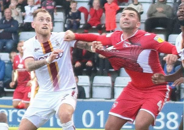 Alex Kenyon was named as Morecambes man of the match against Carlisle United last weekend