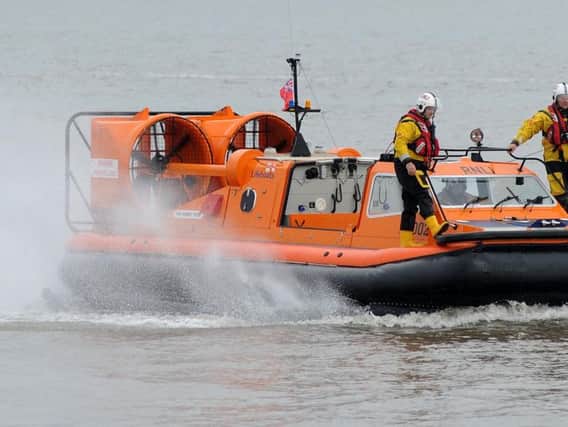 Morecambe RNLI hovercraft was called