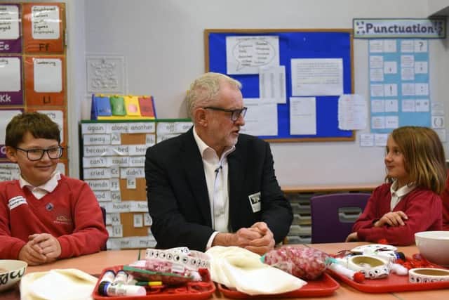 Mr Corbyn talked to children about a range of topics