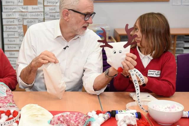 Labour leader Jeremy Corbyn met members of the Pupil Parliament at Sandylands Community Primary School in Heysham.