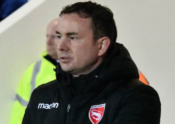 Derek Adams claimed his first home league win as Morecambe manager on Saturday