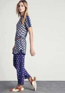 Outfit: Hobbs Ikat Print Dress, £129, Evelyn Trouser, £119 , Aubrey Derby shoes, £139