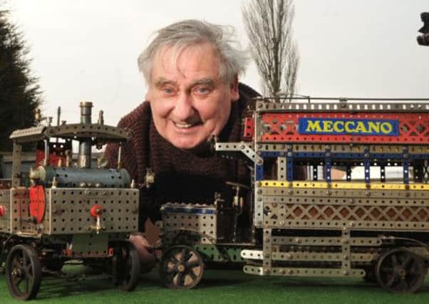 Full steam ahead:  Colin Reid, of the North West Meccano Guild, prepares for this years Meccano and Model Show on Sunday