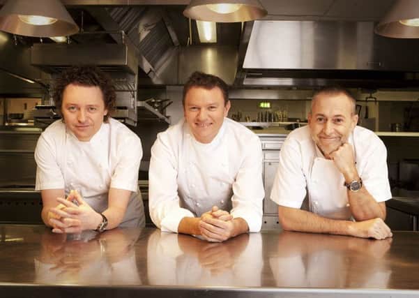 Tom Kitchin, Michel Roux Jr and Theo Randall, from The Chefs Protege