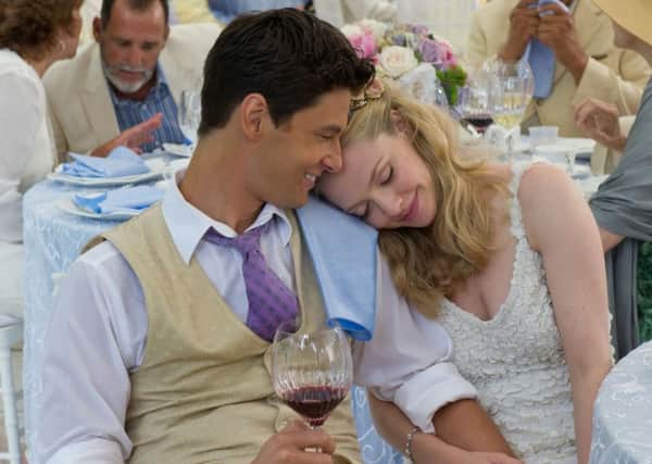 Alejandro (Ben Barnes) and Missy (Amanda Seyfried) in THE BIG WEDDING. Photo credit: Barry Wetcher