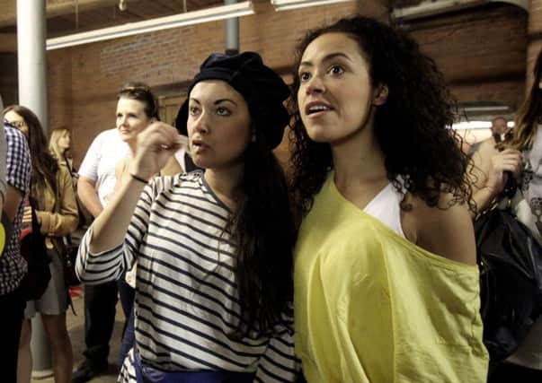 Rachel Austin (Allegra) and Leah Hackett (Evie) in Manchester Sound: The Massacre