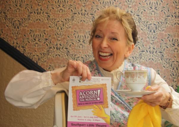 Nicky Williams as Mrs Overall in Southport Spotlights Production of Victoria Woods 'Acorn Antiques