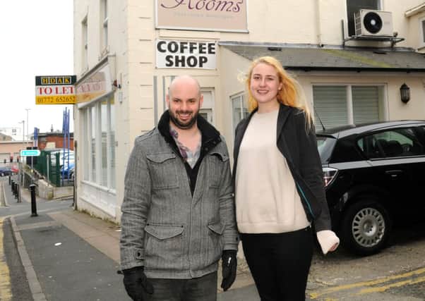Sam Buist, manager and Sofie Fowler, front of house manager of Project Korova, outside the coffee shop on St Wilfrid Street