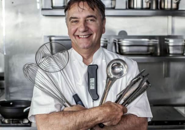 Raymond Blanc on the set of How to Cook Well