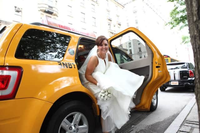Laura McDermott on her wedding day to Antony Till in New York