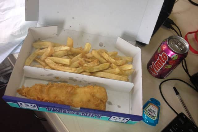 The meal from Garstang Fish & Chips