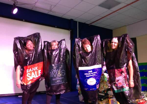 Success is in the bag for The Village Players of Eccleston in their play A Load of Rubbish