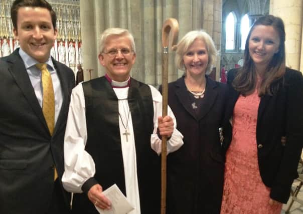 Bishop Julian, wife Heather and their daughter Susannah and son Jamie after the consecration service