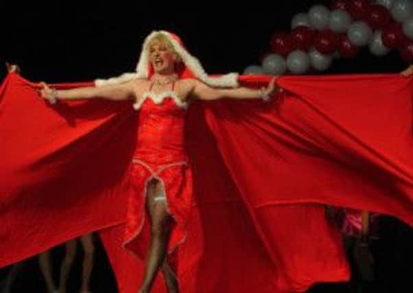 A performer at the Red Ribbon Cabaret which raises money for LGBT and AIDS/HIV