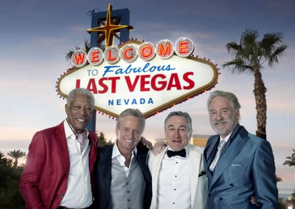 Last Vegas: l-r Morgan Freeman, Michael Douglas, Robert De Niro and Kevin Kline
