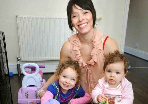 Sarah Unsworth with her daughters Chloe and Ruby