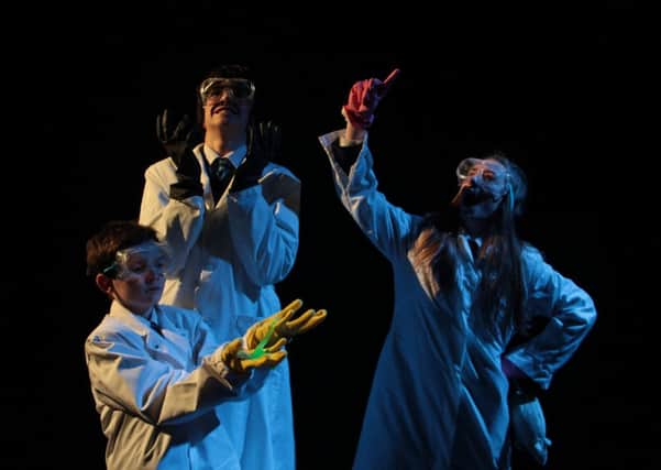 A scene from The Science of Shrinking Students, part of The Fantastical double bill at DT3 from March 27-29