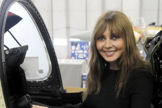 Star backing: TV star Carol Vorderman drops in the BAE Systems
