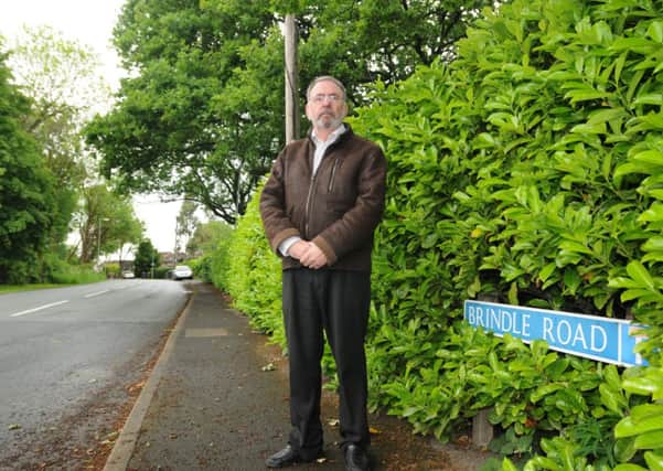 Relief: Councillor David Watts on Brindle Lane, Bamber Bridge