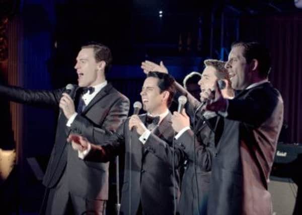 John Lloyd Young as Frankie Valli, Vincent Piazza as Tommy DeVito, Erich Bergen as Bob Gaudio and Michael Lomenda as Nick Massi