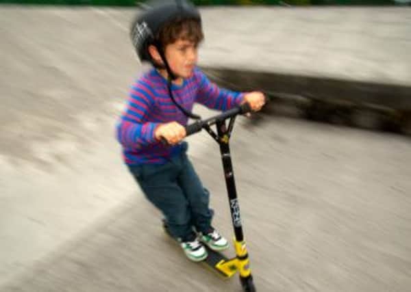 Fun in Clitheroe Castle Skate Park and play area PICTURES:GARRY COOK
