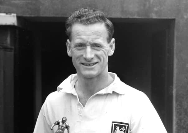 Football - Footballer of the year 1954 
Tom Finney - Preston North End and England International with his trophy.