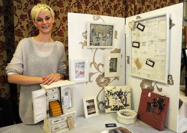 Summer Craft Sunday brought together some of the region's most talented artists and craft professionals at an event held in Scorton Village Hall. Vikki Sherouse from Veelou.  PIC BY ROB LOCK 17-8-2014