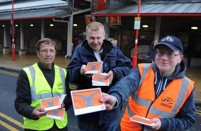 Protest: Union members will be handing postcards out to the public at Preston Railway Station tomorrow