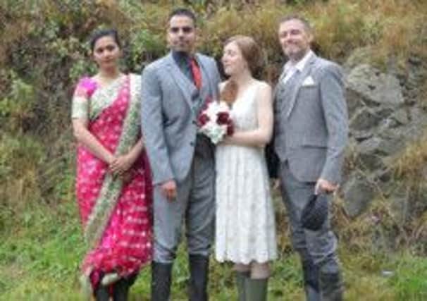 My Big Fat Cow Pat Wedding, Kali Theatre Company
From left to right Sheena Patel, Aaron Virdee, Aimee Berwick and Graeme Rose.