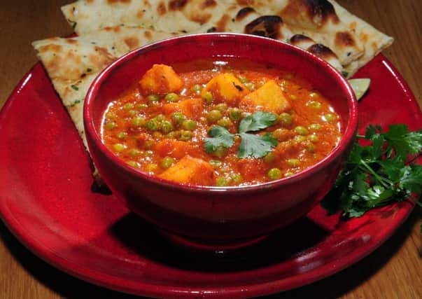 Mattar paneer (sweet and spicy cheese with peas)