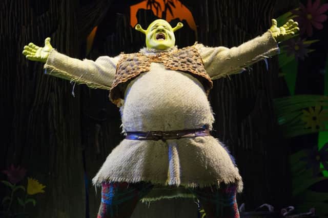 Dean Chisnall as Shrek in Shrek The Musical
