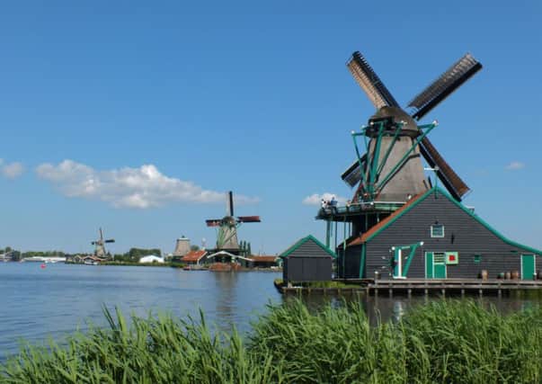Zaanse Schans, an historical site full of working windmills.