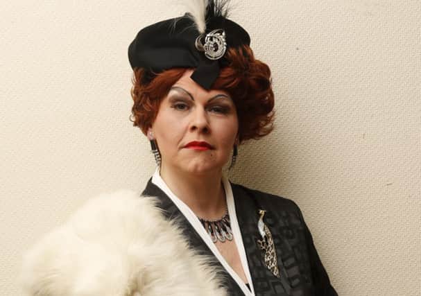 Emma Norman in character as the leading star, Norma Desmond, in Sunset Boulevard, being staged by Blackpool Operatic Players