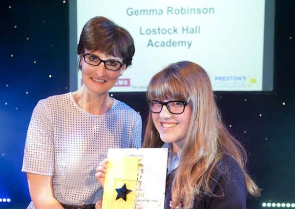 WIN: Gemma Robinson received her award from Prestons College principal Lis Smith last year