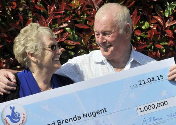Brenda and Tom Nugent  from Garstang celebrate their EuroMillions win