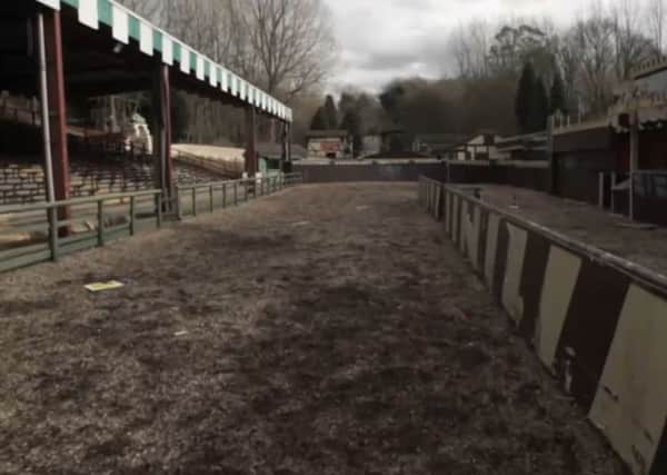 Still from Channel 4's Drones in Forbidden Zones filmed at Camelot Theme Park