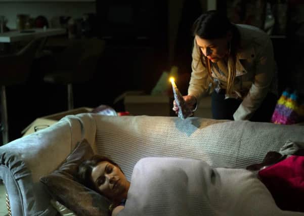 Carla Connor (Alison King) and Tracy Barlow (Kate Ford) in a chilling scene from next weeks Coronation Street
