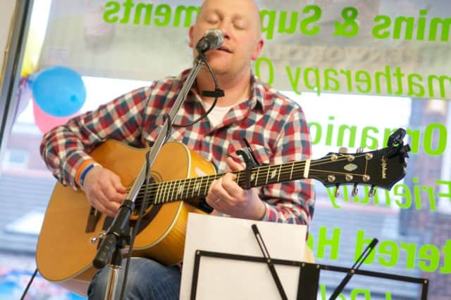 Penwortham live festival, Penwortham 2014 Hungry Bentley performing at the Aphrodite Health Food shop