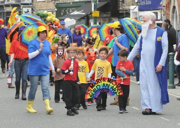 COLOURFUL: The Garstang Childrens Festival procession.
