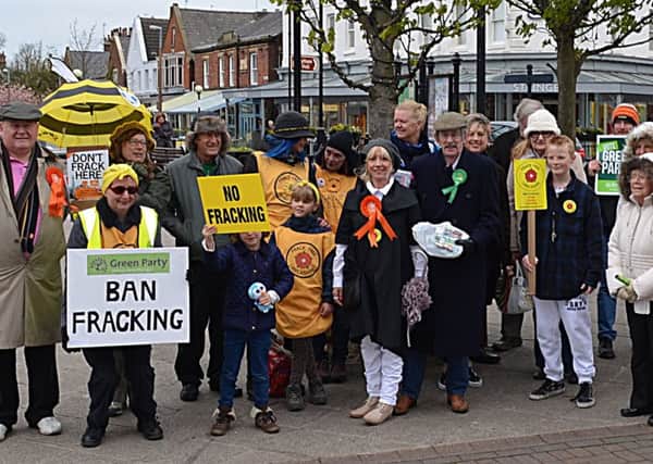 Campaigners: An anti-fracking march in Lytham