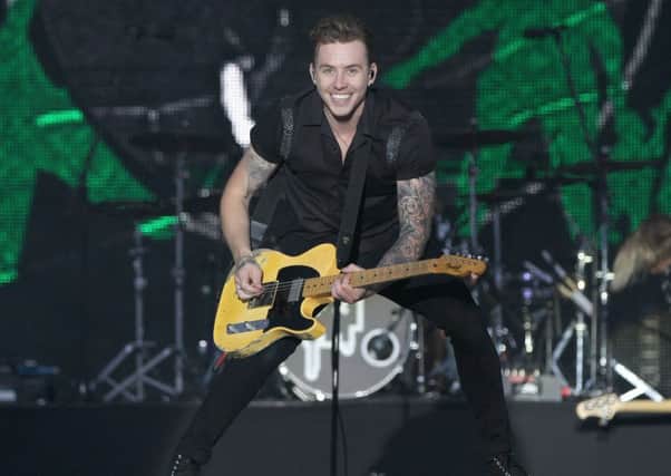 McBusted perform live on stage at Lytham Arena at Lytham Festival