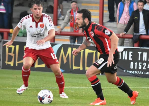 Lee Molyneux looks for an opening against Sheffield United.