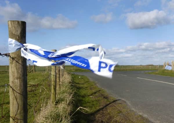 Scene of fatal road traffic accident involving a motorcycle on the junction of the A588 and Gulf Lane near Pilling.
